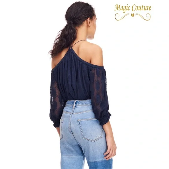 Rebecca Taylor Open Shoulder Selina Top💙💙💙 - Picture 3 of 13